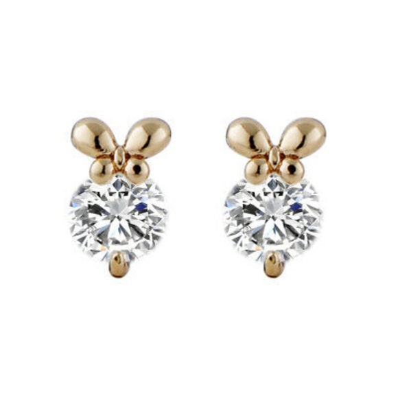 18K Gold Filled Rabbit Stud Earrings - Picture 2 of 8